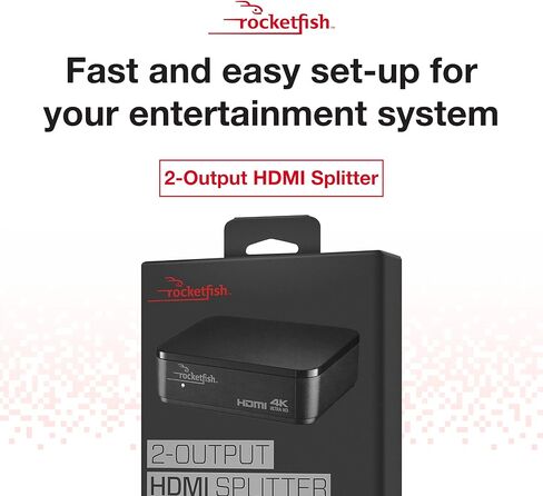 Rocketfish 2-Output HDMI Splitter with 4K at 60Hz and HDR Pass-Through in Kuwait
