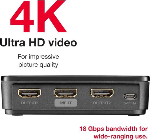 Rocketfish 2-Output HDMI Splitter with 4K at 60Hz and HDR Pass-Through in Kuwait