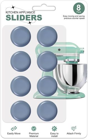 Small Appliance Sliders for Kitchen Countertops, 8PCS Self-Adhesive PTFE Appliance Sliding Pads, Heavy Duty Appliance Movers for KitchenAid Mixer, Air Fryer, Coffee Maker, Blender & Countertop Gadgets in Kuwait