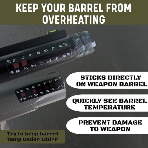 10 Rifle Barrel Temperature Stickers - Gun Barrel Thermometer Strips in Kuwait