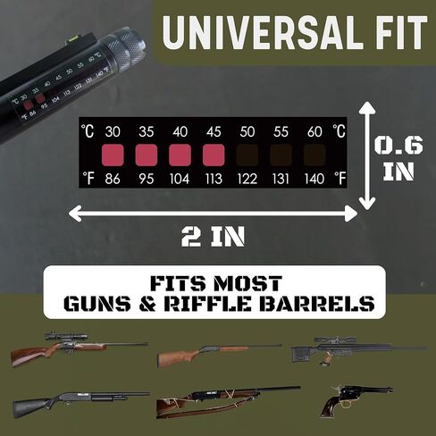 10 Rifle Barrel Temperature Stickers - Gun Barrel Thermometer Strips in Kuwait