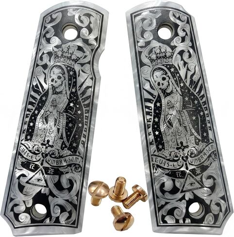 1911 Grips Full Size, Custom Pearl La Santa Muerte, Saint Jude, Virgin Mary in Saudi Arabia