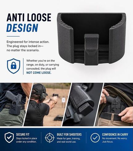Grip Frame Insert Plug Compatible with Glock GEN 4-5 | 17 18 19 22 23 24 31 32 34 35 38 | Rear Grip Cavity Cover Insert | Easy Snap-in Installation | Durable Dust & Water Protection | 2 Pack in Saudi Arabia