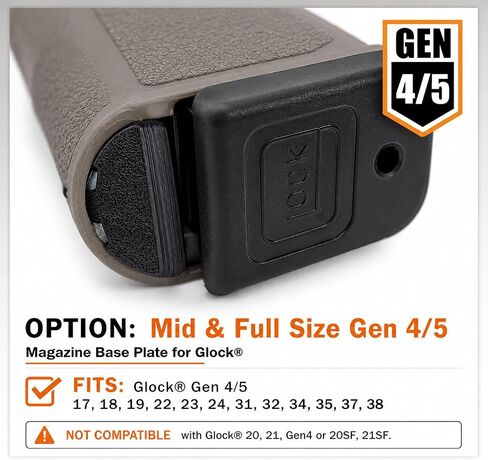 Grip Frame Insert Plug Compatible with Glock GEN 4-5 | 17 18 19 22 23 24 31 32 34 35 38 | Rear Grip Cavity Cover Insert | Easy Snap-in Installation | Durable Dust & Water Protection | 2 Pack in Saudi Arabia
