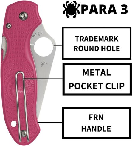 Spyderco Para 3 Lightweight Folding Pocket Knife, PlainEdge in Kuwait