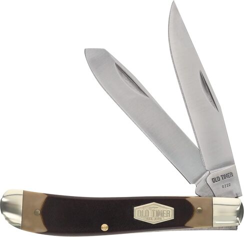 Old Timer 94OT Gunstock Trapper 6.9in S.S. Traditional Folding Knife with 3in Clip Point Blade and Sawcut Handle for Outdoor, Hunting, Camping and EDC in Saudi Arabia