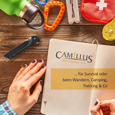 Camillus 19392 Keto Titanium Bonded 420 Stainless Steel Drop-Point Folding Knife with 3" Blade and Pocketclip, 8" Length in Kuwait