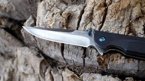 Camillus 19392 Keto Titanium Bonded 420 Stainless Steel Drop-Point Folding Knife with 3" Blade and Pocketclip, 8" Length in Kuwait