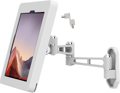Tablet Wall Mount with Lock, All Metal Heavy-Duty, 3-Joint Articulating Arm with 360 Rotation, Secure for Kitchen/Business/Retail, Compatible with iPad 10.9"/11"-BSW601BA in Kuwait