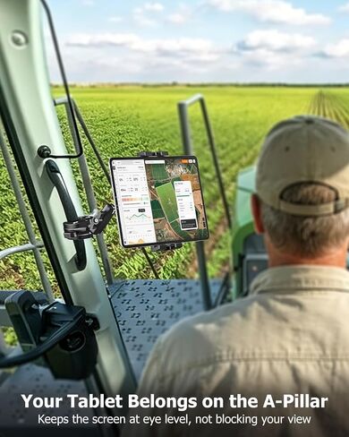 Tractor Tablet Holder Handlebar - Durable Metal & Anti-Shake in Kuwait