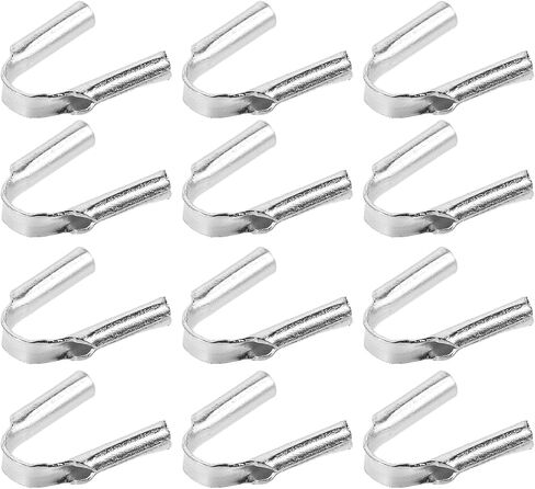 Homoyoyo Wire Guard with Easy Stringing 12pcs Sterling Silver U Shape Protective Design Mini Wire Guards Hypoallergenic Silver Findings for Jewelry Making for DIY Jewelry Crafting in Saudi Arabia