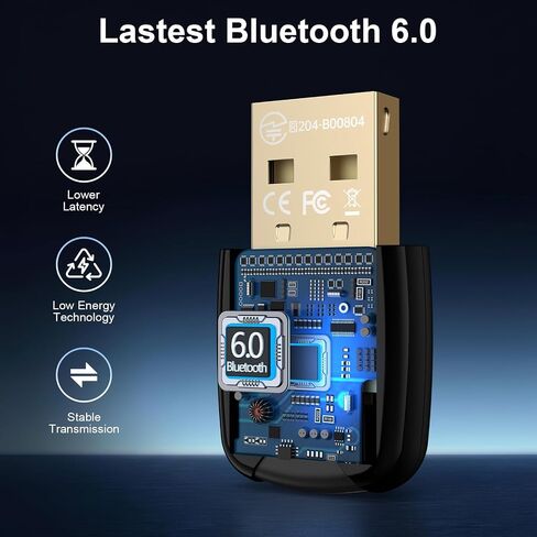 USB Bluetooth Adapter for PC, Bluetooth 6.0 Dongle Receiver EDR & BLE in Kuwait