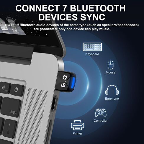 USB Bluetooth Adapter for PC, Bluetooth 6.0 Dongle Receiver EDR & BLE in Kuwait