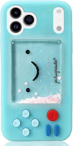UnnFiko Squishy 3D Cartoon Game Case Compatible with iPhone 7 / iPhone 8, Creative Liquid Stars Funny Play Case Soft Rubber Protective Cover for Girls Women (Blue, iPhone 7/8/ SE2 / SE3) in Kuwait