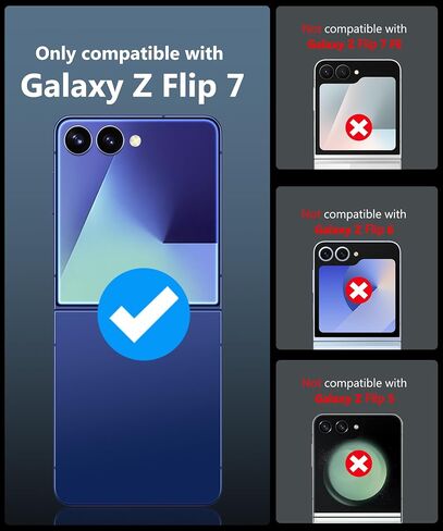 Vihibii for Samsung Galaxy Z Flip 7 Case Slim with Kickstand, 2025 5G, Blue in Kuwait