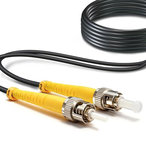 50m / 160ft OFNR 5.0mm Diameter OS2 Single Mode Fiber Cable LC to LC, Riser Rated Uniboot LC-LC Fiber Optic Patch Cord, Duplex 9/125 SMF Optical Jumper, Black in Kuwait