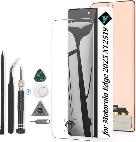 OLED for Motorola Moto Edge 2025 XT2519 Screen Replacement for Moto Edge 2025 LCD Display Touch Screen Digitizer Assembly Replacement with Tools(Support Fingerprint) in Kuwait