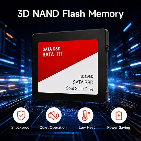 1TB SATA III Internal SSD, 2.5" Solid State Drive, Red in Kuwait