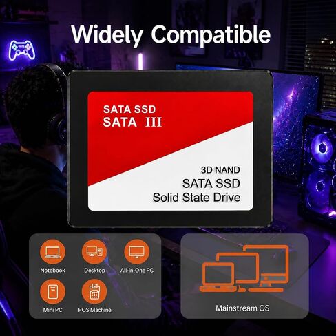 1TB SATA III Internal SSD, 2.5" Solid State Drive, Red in Kuwait