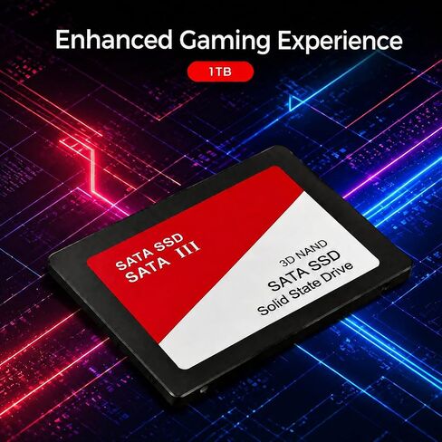 1TB SATA III Internal SSD, 2.5" Solid State Drive, Red in Kuwait