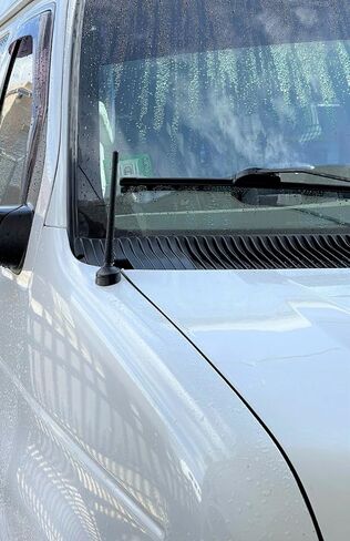 7" Rubber Black Antenna Mast for Ford E-150/E-250/E-350/E-450/E-550 Econoline 1992-2026 — Power Radio AM/FM Antenna — Waterproof, Easy Installation, No Tools Required — Antenna Base is Not Included in Kuwait