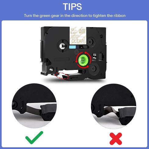 GREENCYCLE Compatible for Brother P-Touch TZe-M34 TZ-M34 12mm 0.47 Inch 1/2" Gold on Matte Clear Laminated AZE Label Tape for PTD210 D200 D400AD D600 PT-H100 PTH110 PT1290 PT-1230PC PTP700BT, 1 Pack in Kuwait