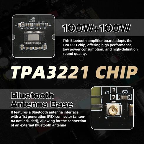 ZK-1002T MAX 2.0 Channel 200W Bluetooth Power Amplifier Board, TPA3221 Chip, Vehicle Amp with Bluetooth/AUX/USB Inputs in Saudi Arabia