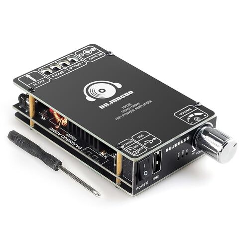 DAJUNGUO 1002S 2.0 Bluetooth Amplifier Board with Dual TPA3116D2 Chips, 100W+100W Power Output, Wide Voltage Range of 9-24V DC, Bluetooth/USB/3.5mm AUX Input Modes Supported in Kuwait