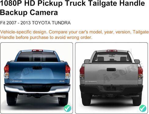 ASURE Tailgate Handle Backup Camera for 2007-2013 Toyota Tundra in Saudi Arabia
