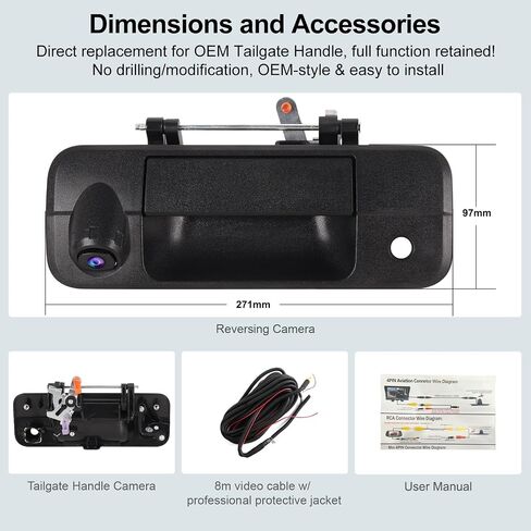ASURE Tailgate Handle Backup Camera for 2007-2013 Toyota Tundra in Saudi Arabia