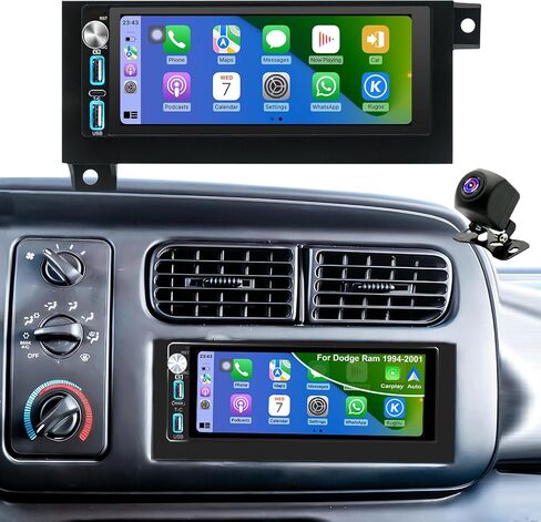 64G Radio for Jeep Wrangler Cherokee 1997-2002, Grand Cherokee 1996-1998, Dodge Ram 1500/2500/3500 1994-2001, Grand Caravan Avenger 1992-2000, 6.86"Touchscreen Stereo 5GWiFi Apple Carplay Android Auto in Saudi Arabia