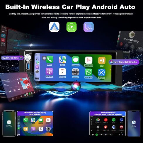 64G Radio for Jeep Wrangler Cherokee 1997-2002, Grand Cherokee 1996-1998, Dodge Ram 1500/2500/3500 1994-2001, Grand Caravan Avenger 1992-2000, 6.86"Touchscreen Stereo 5GWiFi Apple Carplay Android Auto in Saudi Arabia