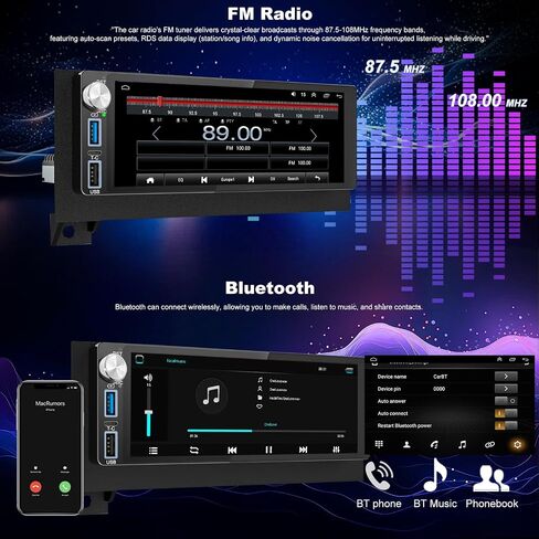 64G Radio for Jeep Wrangler Cherokee 1997-2002, Grand Cherokee 1996-1998, Dodge Ram 1500/2500/3500 1994-2001, Grand Caravan Avenger 1992-2000, 6.86"Touchscreen Stereo 5GWiFi Apple Carplay Android Auto in Saudi Arabia