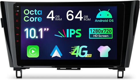 XTRONS Android 14 Car Stereo for Nissan X-Trail Rogue Qashqai 2014-2018, 10.1 Inch IPS Touch Screen Car Radio GPS Navigation Bluetooth Built-in DSP Support Wireless CarPlay Android Auto 4G LTE(4+64GB) in Saudi Arabia