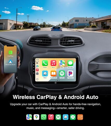9" 4GB+64GB Car Radio Stereo Upgrade for Jeep Renegade 2015-2020 in Kuwait