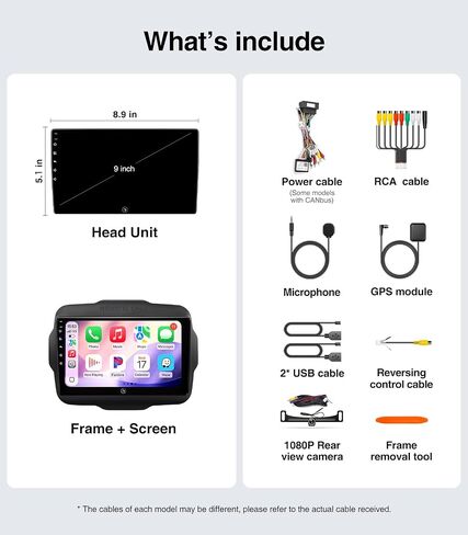 9" 4GB+64GB Car Radio Stereo Upgrade for Jeep Renegade 2015-2020 in Kuwait