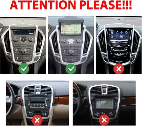 for Cadillac SRX 2010-2012 Tesla Style Car CarPlay Android Auto Navigation Stereo GPS Radio Reverse Camera 9.7" IPS Touchscreen Headunit Tablet Media Player, if Applicable Quad Core 2G+64G Silvery in Kuwait