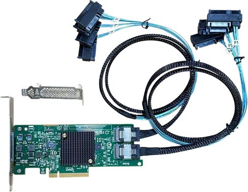 9207-8i SAS2308 SATA/SAS 6Gb/s PCI-E 3.0 HBA FW:P20 IT Mode ZFS FreeNAS unRAID 2*SFF-8087-8482 SAS Cable in Kuwait