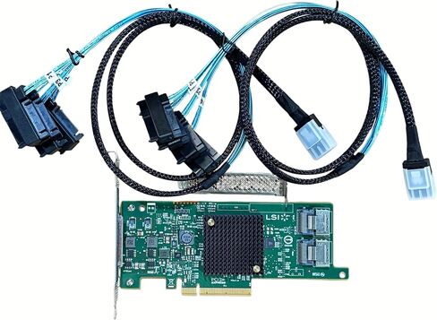 9207-8i SAS2308 SATA/SAS 6Gb/s PCI-E 3.0 HBA FW:P20 IT Mode ZFS FreeNAS unRAID 2*SFF-8087-8482 SAS Cable in Kuwait