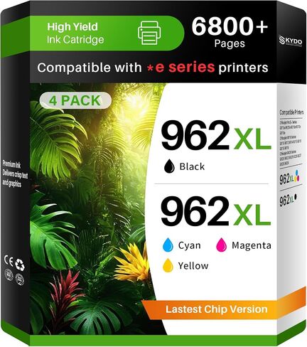 962XL Ink Cartridges Combo Pack Replacement for HP 962XL 962 Ink, 4 Pack in Kuwait