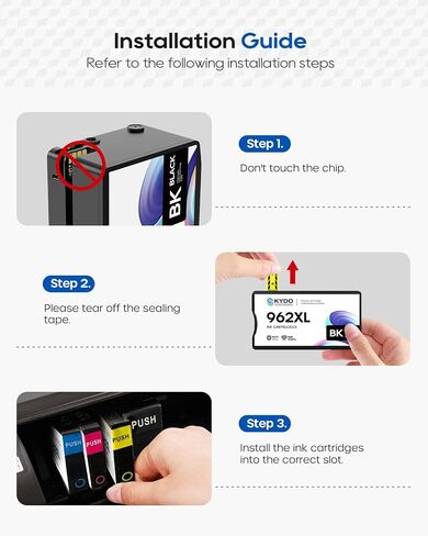 962XL Ink Cartridges Combo Pack Replacement for HP 962XL 962 Ink, 4 Pack in Kuwait