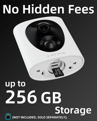 VIRTAVO VistaFlask 2K Security Cameras Wireless Outdoor, Battery Powered, AI Motion Detection, for Home Security, Starlight Lens for Colorful Night Vision, 2-Way Audio, Weatherproof, Cloud/SD Storage in Kuwait