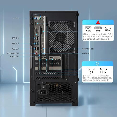 GPVHOSO Gaming PC Desktop, Intel Core i7 4th Gen, GTX 1050 Ti 4GB in Kuwait