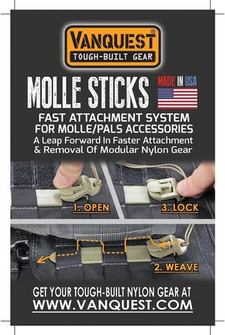 VANQUEST 5" MOLLE Sticks (4 Pack) (Wolf Gray) in Kuwait