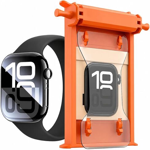 SAHARA - ZeroDamage 3D Thermoformed Tempered Glass Screen Protector for Apple Watch Series 11/10 (42mm), Full Coverage, 9H Hardness, Bubble-Free Applicator in Kuwait