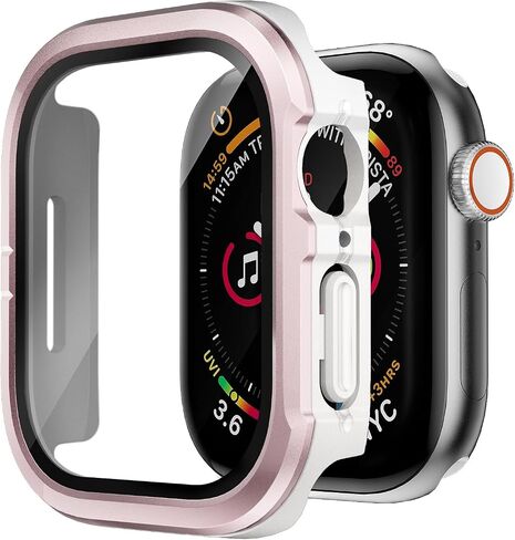 Metal Frame Glass Case for Apple Watch 46mm in Kuwait