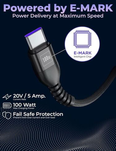 Magnilink 360 PRO 100W Magnetic USB C Phone Charger (Pack of 2) - 6 in 1 Magnet Charging Cable Fast Charging & Data - Works with i-Products, Type-C and Micro USB (Onyx Black) in Kuwait