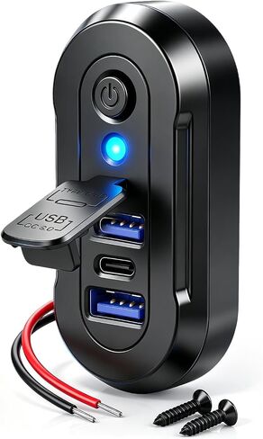 72W 12V RV USB Outlet 3 Port Wall Mount شاحن سيارة سريع مقاوم للماء in Kuwait