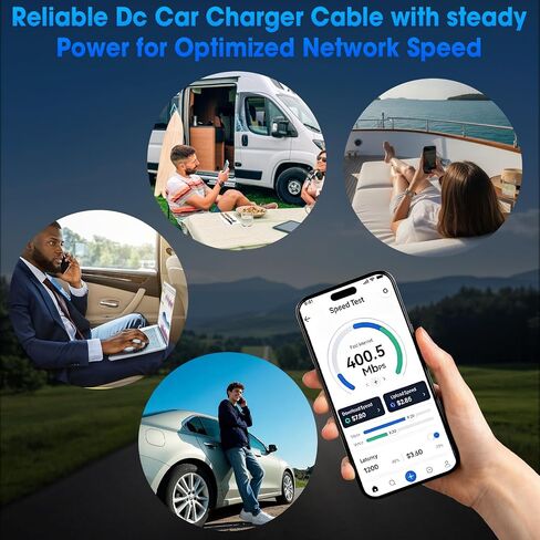 Starlink Mini 105W Car Charger, 12V/24V to 30V DC-DC Step-Up Booster, Stable Regulated 30V Output with Real-Time Voltmeter, Waterproof Power Cable for Starlink Mini Satellite System in Kuwait