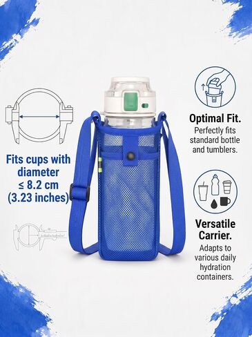 3Pcs Water Bottle Holder with Strap, Mesh Water Bottle Carrier for Walking in Saudi Arabia
